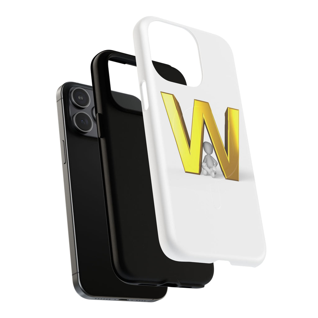 Gold Letter W Monogram Phone Case | Tough Magnetic Case
