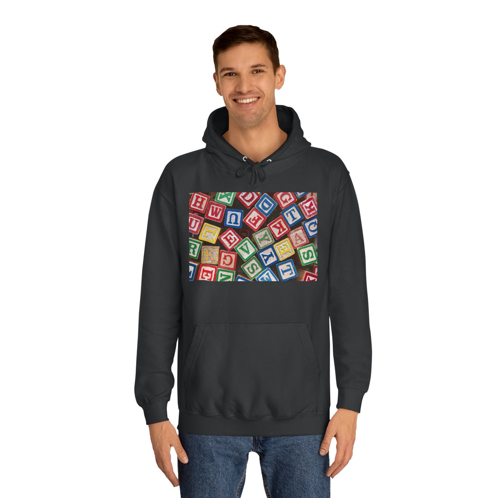 Colorful Alphabet Blocks Hoodie | Kids Letter Blocks Design