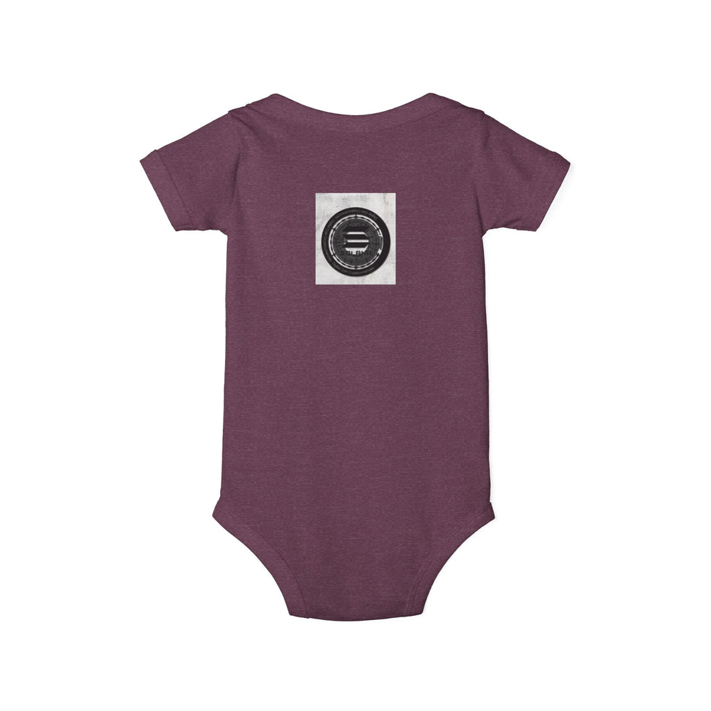 Solana Cryptocurrency Infant One Piece | Monochrome Badge Design