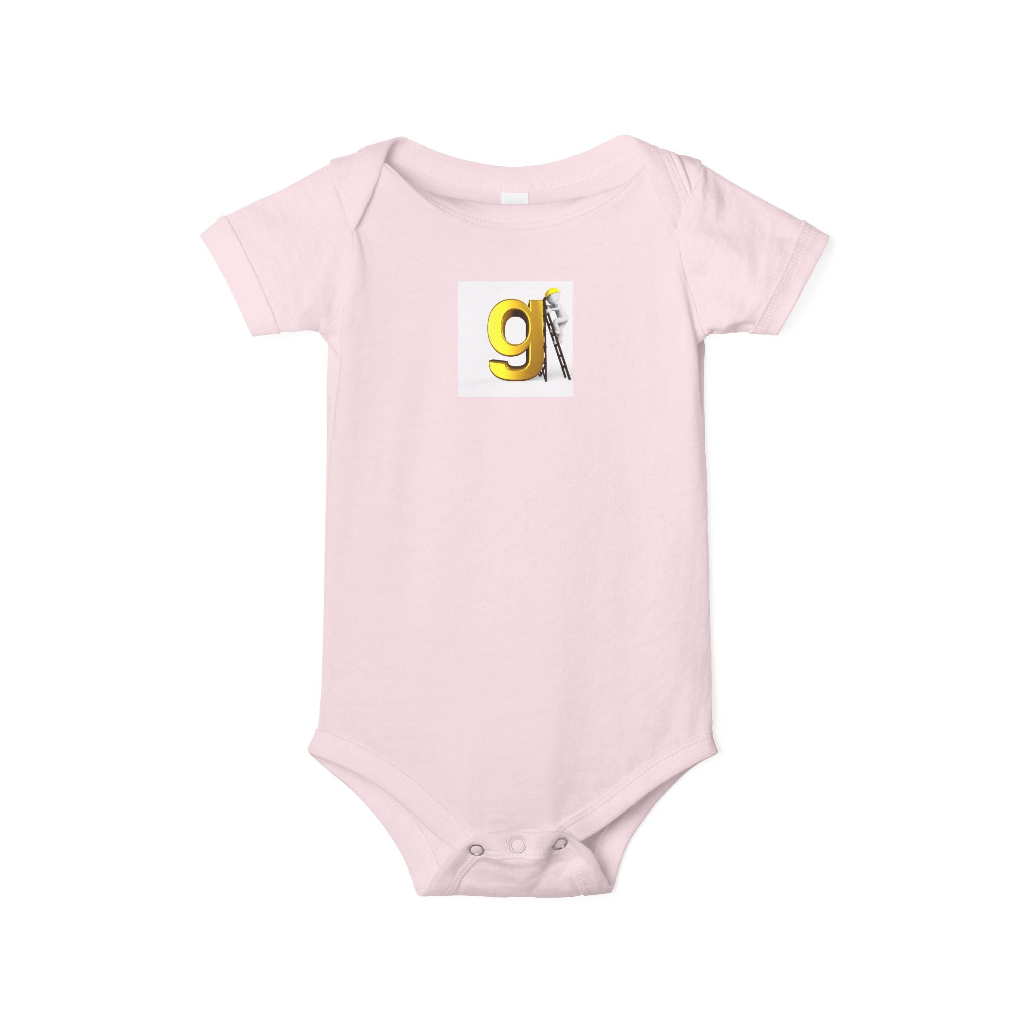 Body pour bébé lettre G jaune avec motif travailleur | Body pour bébé, initiale de l'alphabet