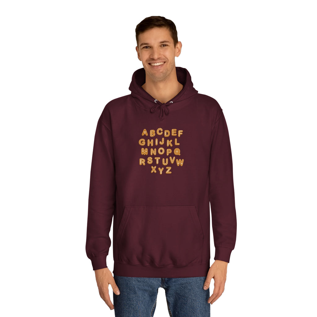 Cookie Alphabet Hoodie | Letters A to Z Cookie Font Sweatshirt