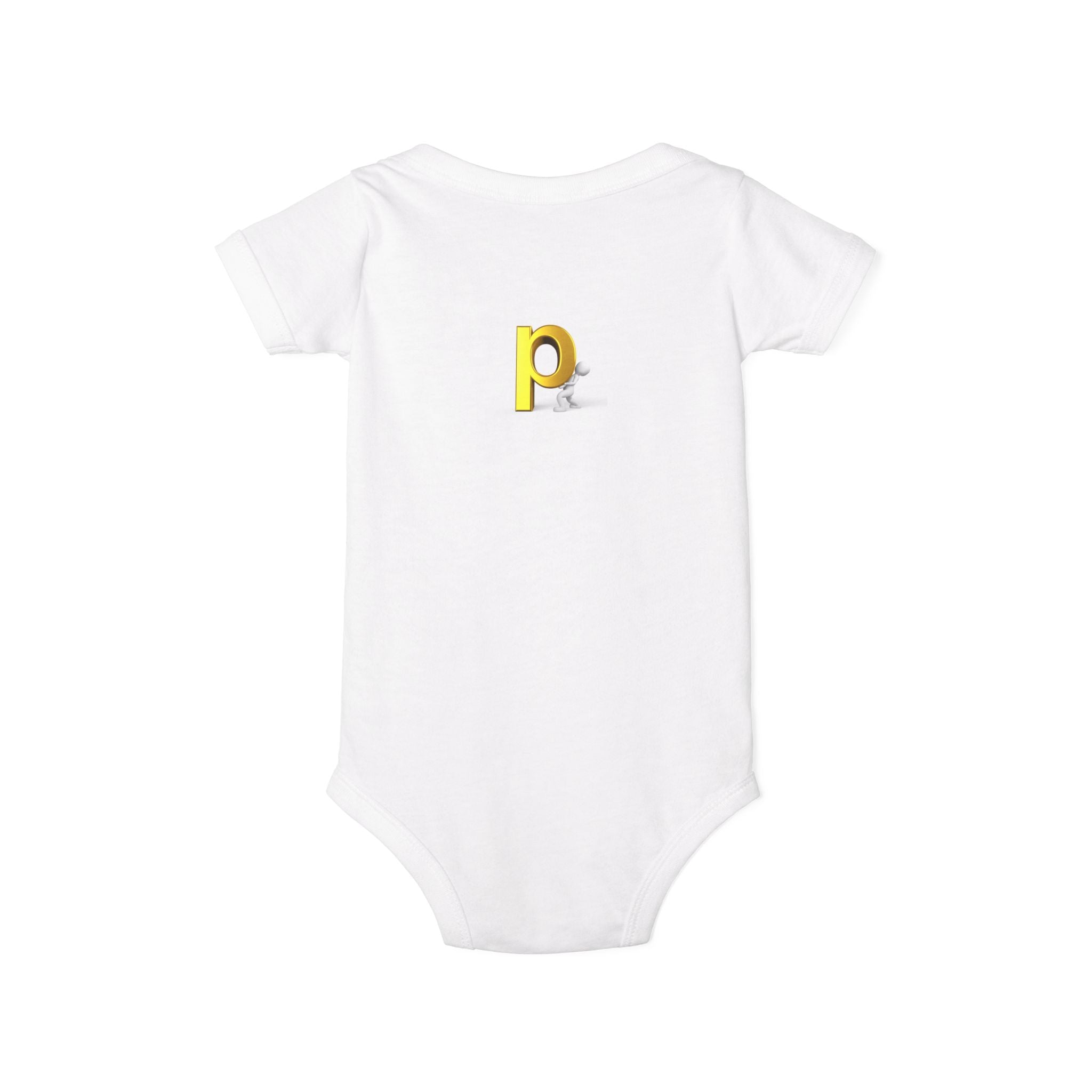Yellow Letter P  Baby Bodysuit | Infant One Piece