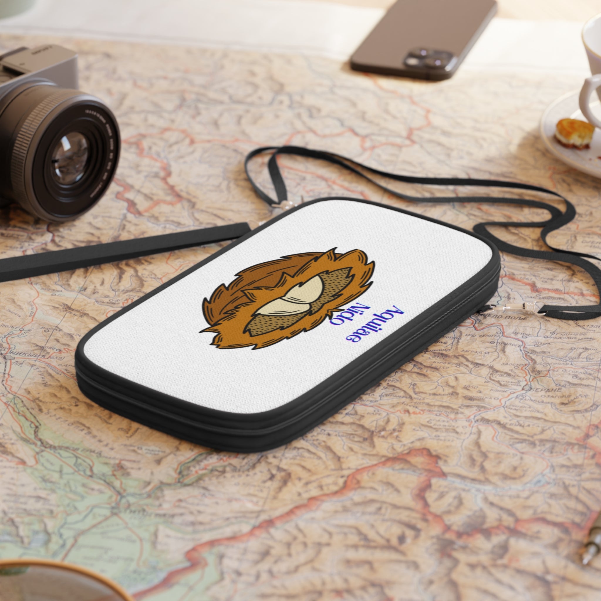Eagle's Nest Illustration Passport Wallet | Bird Nesting Design