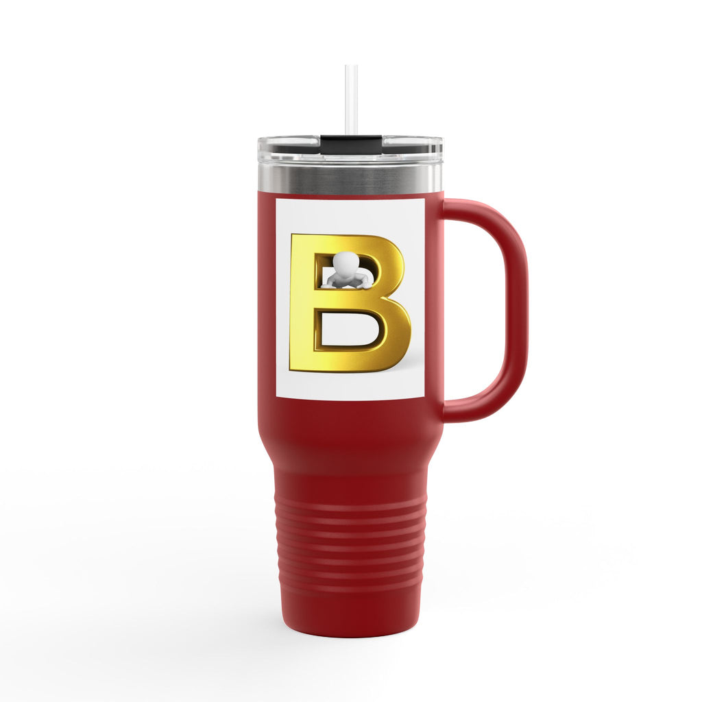 Gold 3D Letter B Insulated Travel Mug | 40oz