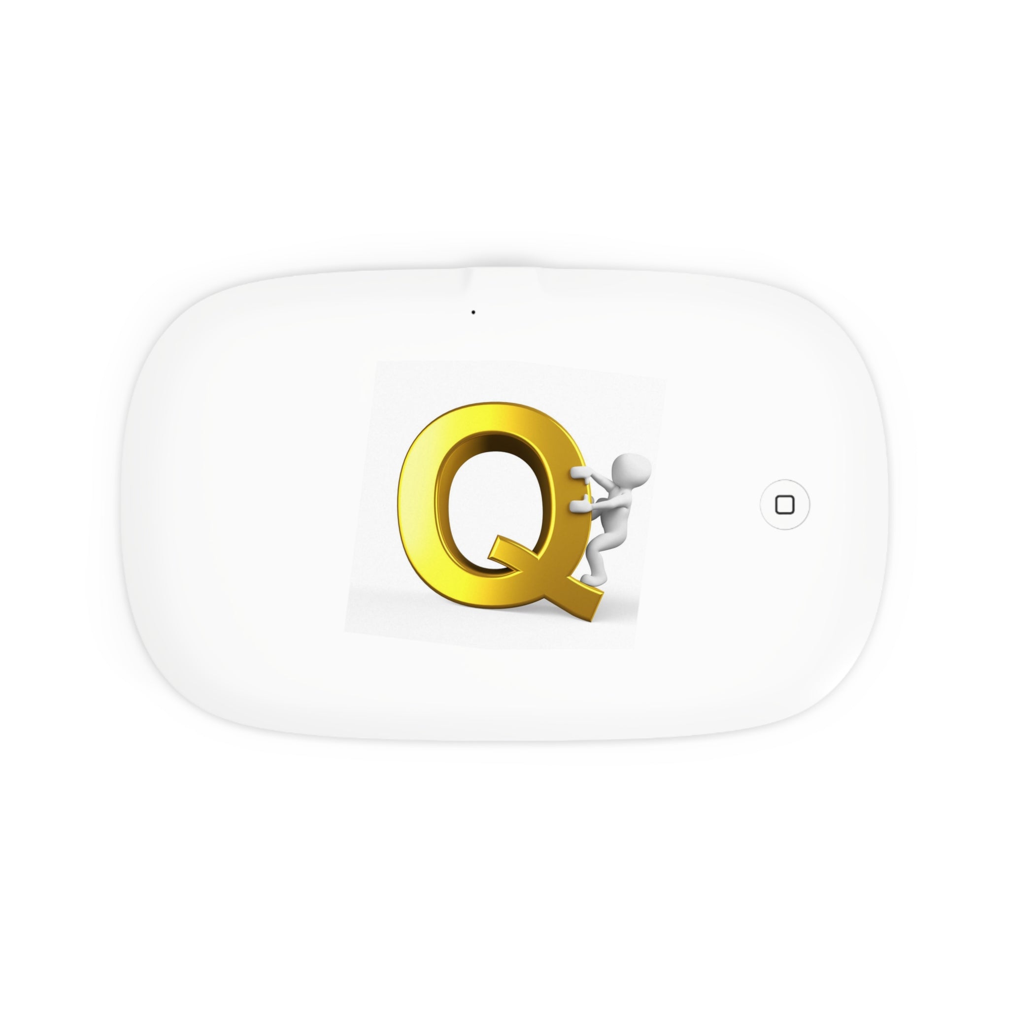 Gold Letter Q Illustration UV Phone Sanitizer and Wireless Charging Pad | Logo Sanitizer Charger