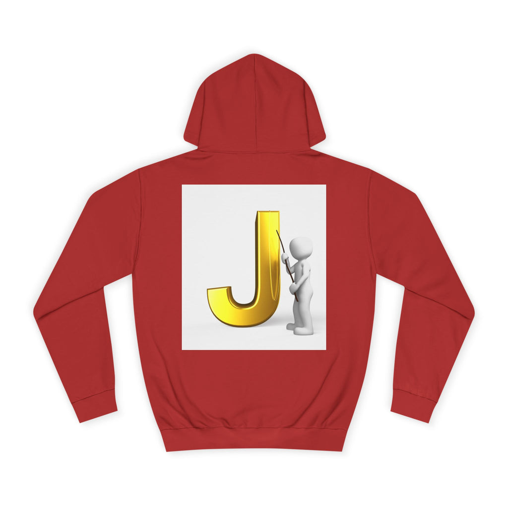 Golden Letter J Initial Hoodie | Monogram J Sweatshirt