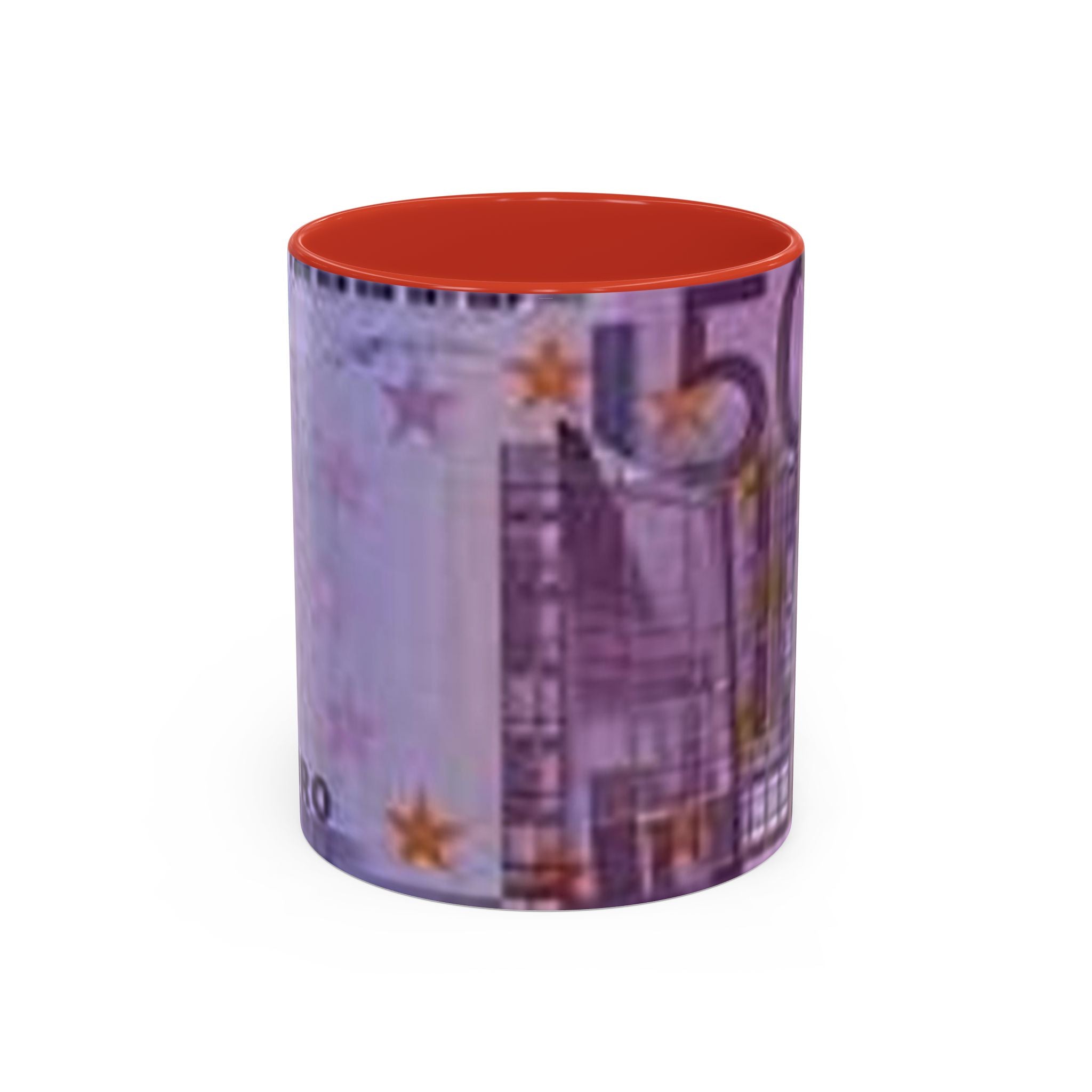 Mug Billet de 500 Euros | Mug à café avec anse et intérieur colorés 325 ml 440 ml