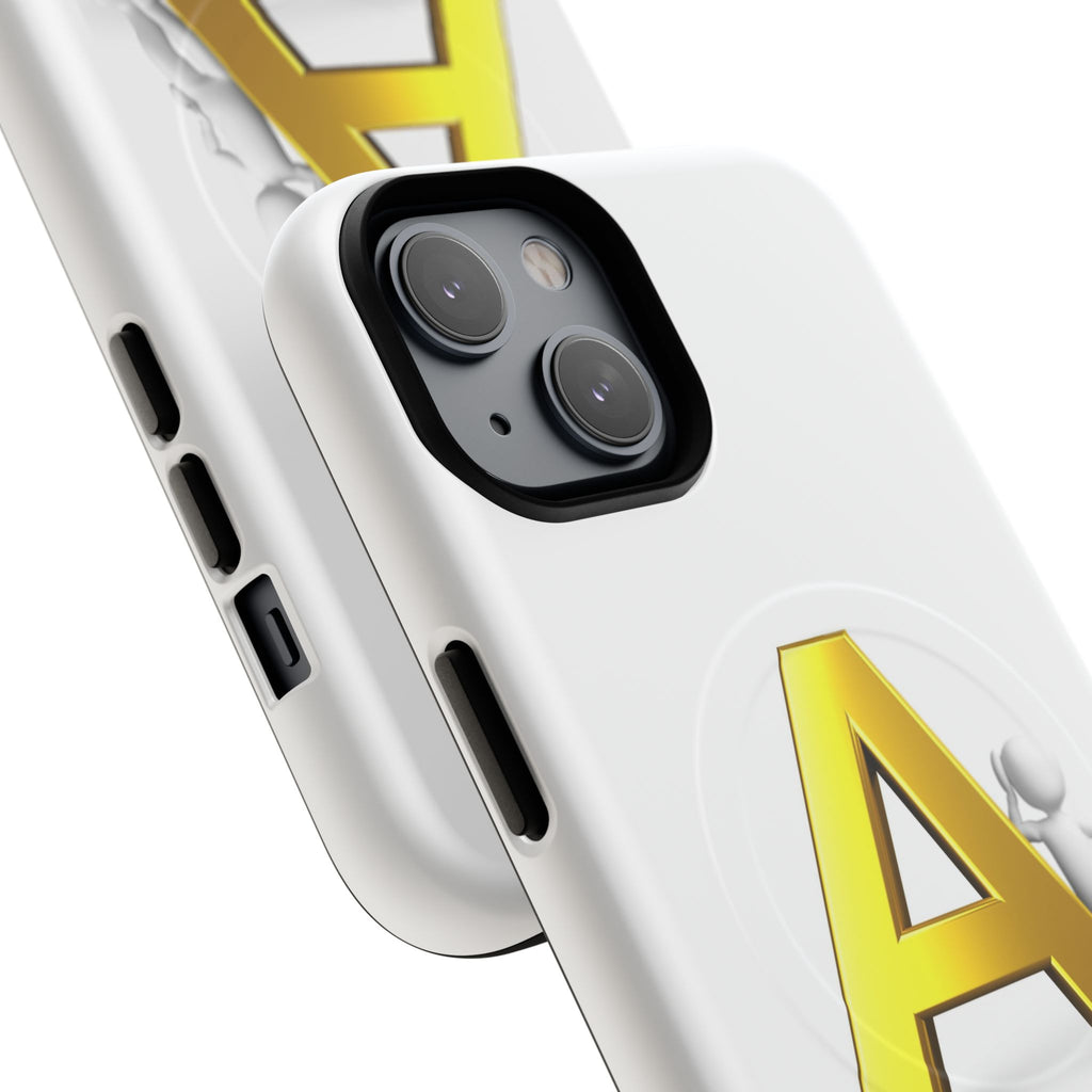 Gold Letter A Phone Case | Tough Magnetic Case, Initial Monogram