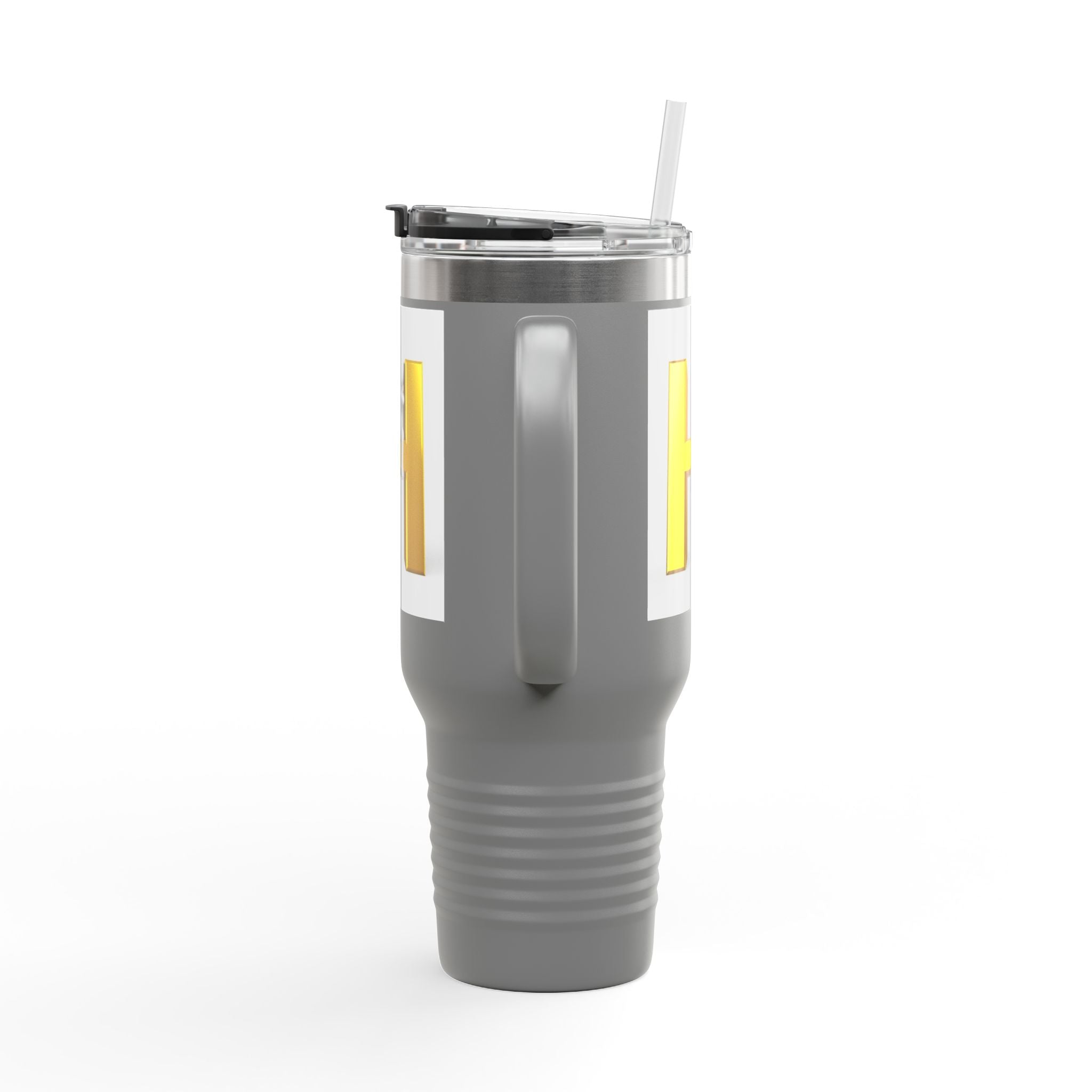 3D Yellow Letter H Monogram Travel Mug | 40oz Insulated Tumbler