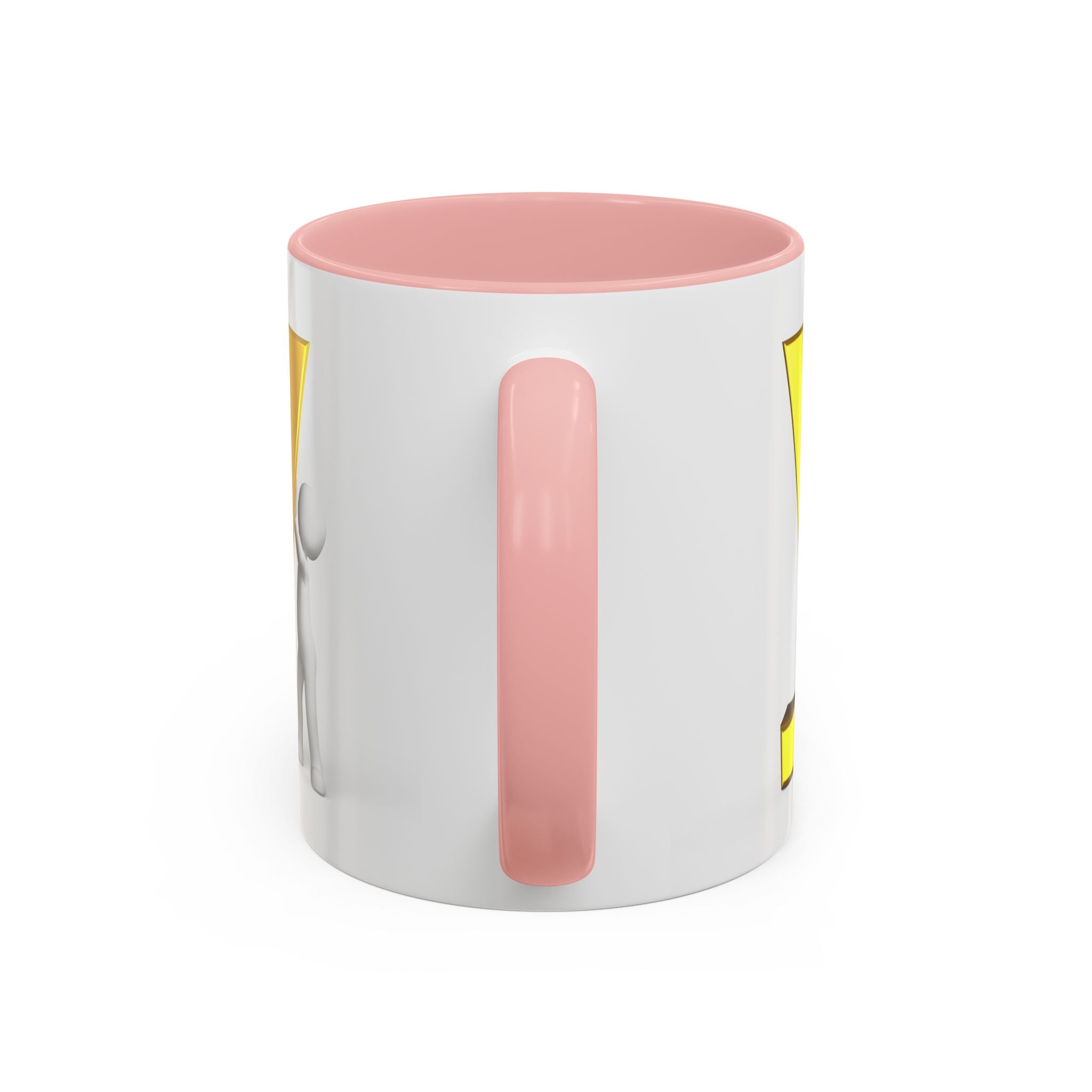 Goldener Buchstabe Y mit 3D-Figur Akzent Kaffeetasse | Initialen Monogramm