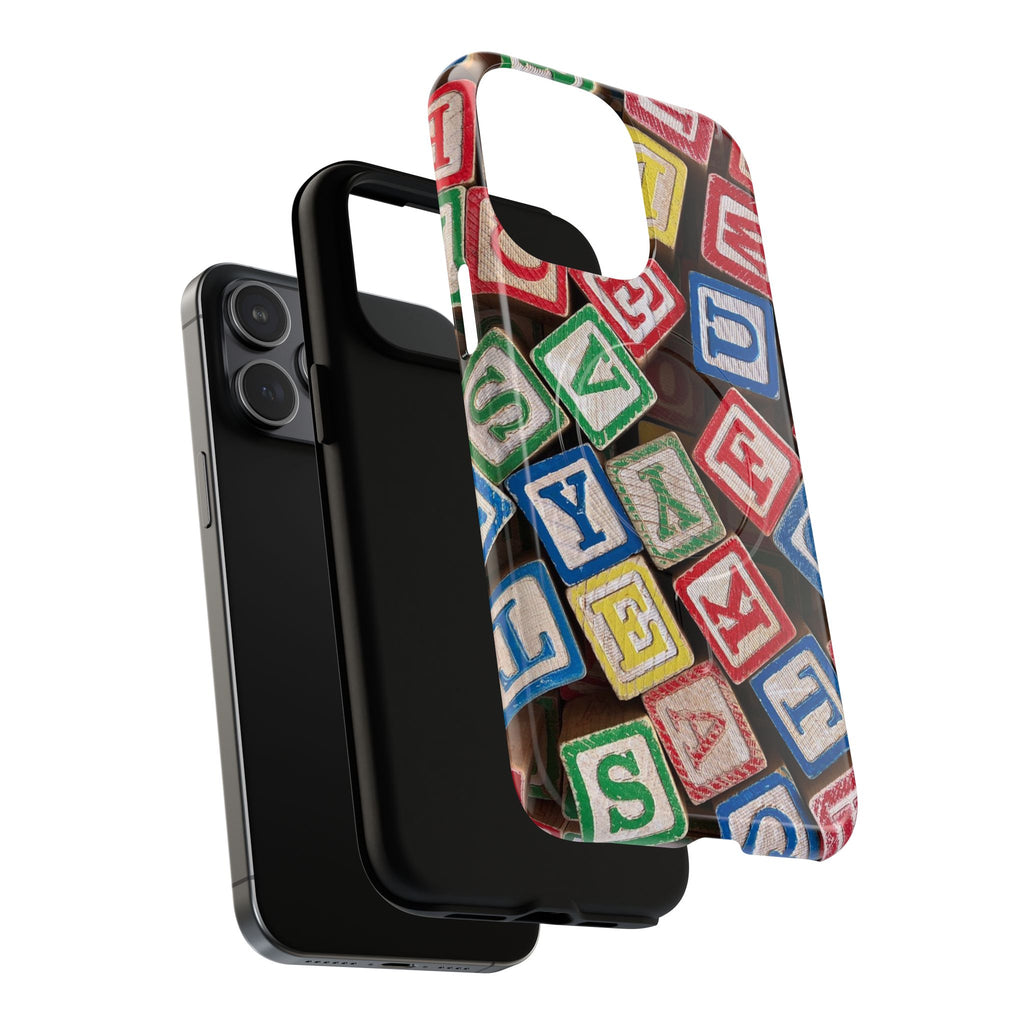 Vintage Alphabet Blocks Phone Case | Tough Magnetic Case