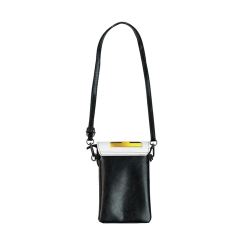 Porte-monnaie pour téléphone portable de petite taille avec personnages 3D poussant un pilier | Pochette de téléphone à bandoulière