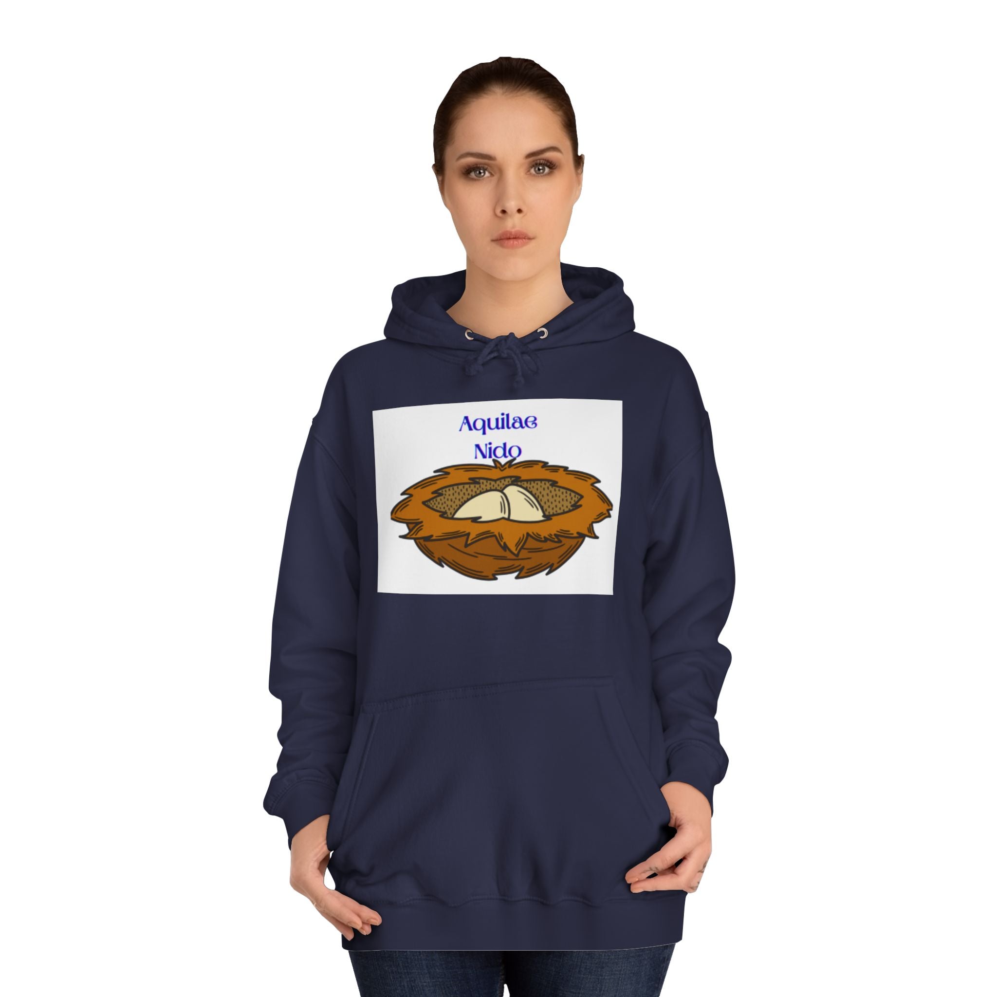 Aquilae Nido Nest Illustration Hoodie | College Crest Style