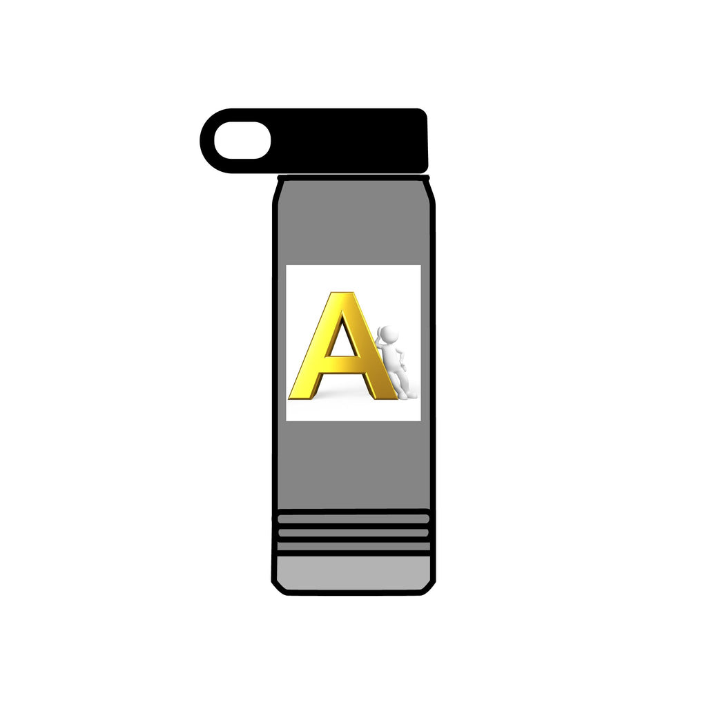 Gold Letter A Monogram Water Bottle | 20oz