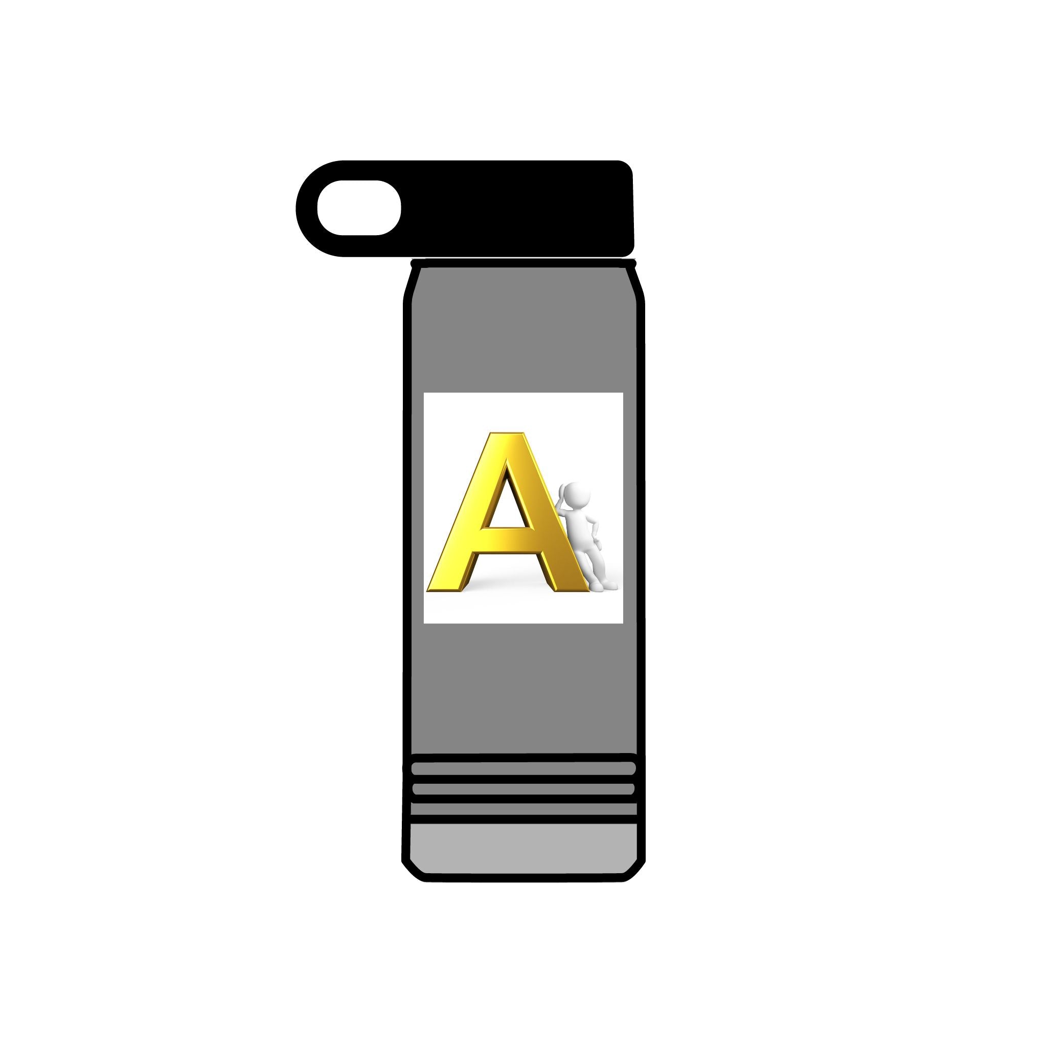 Gold Letter A Monogram Water Bottle | 20oz