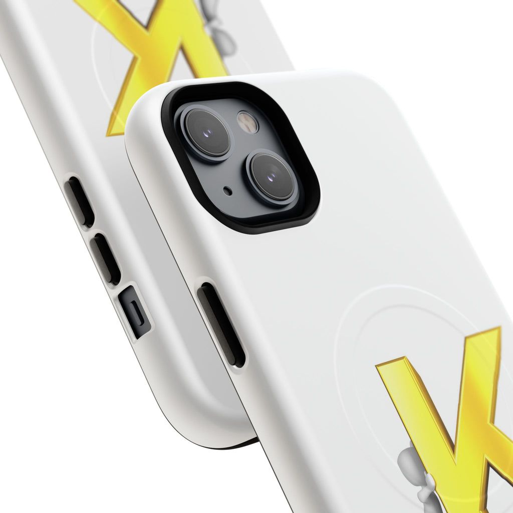 Yellow K Letter Phone Case | Tough Magnetic Case, Monogram Initial K