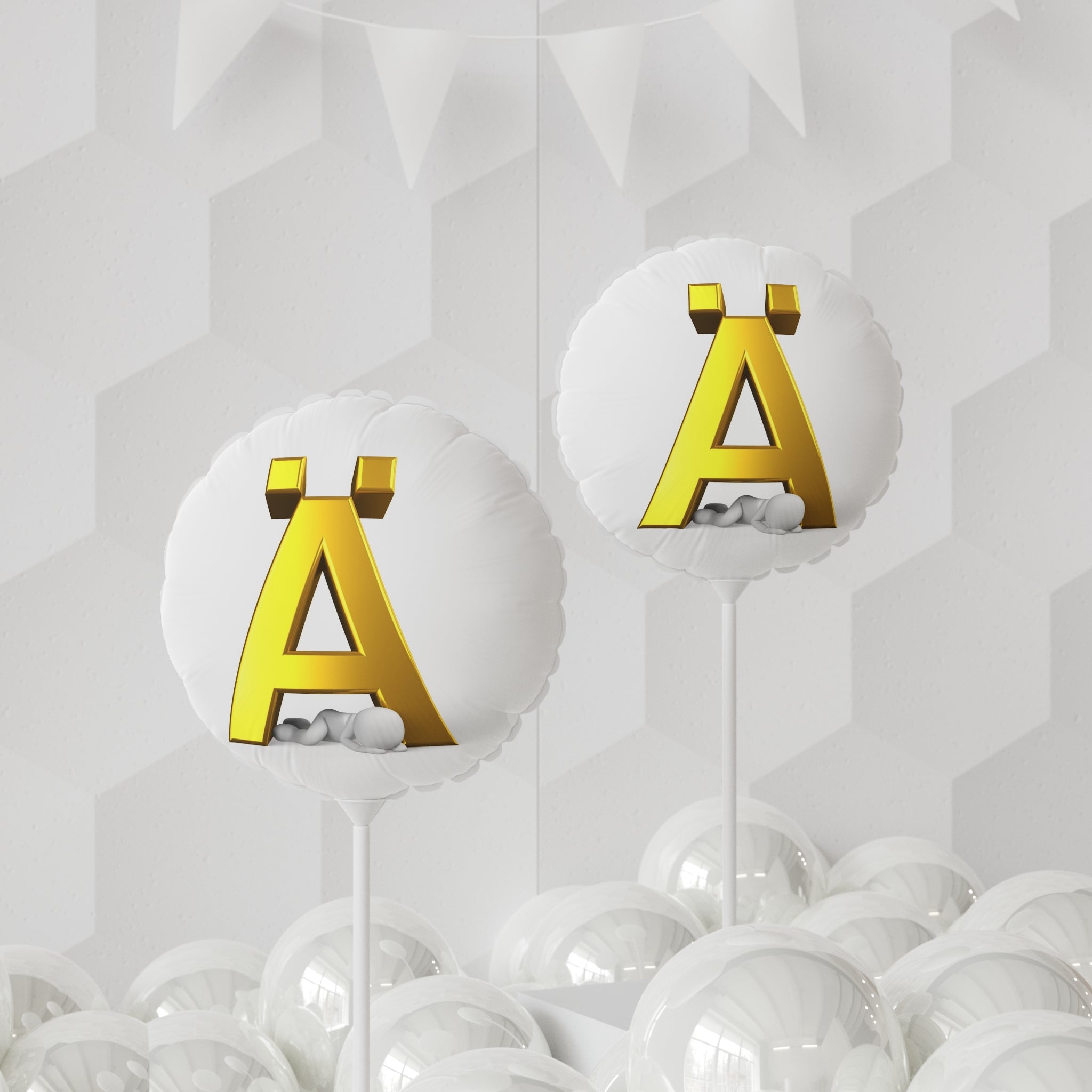 Gold Letter Ä Balloon Round Balloon | 11"