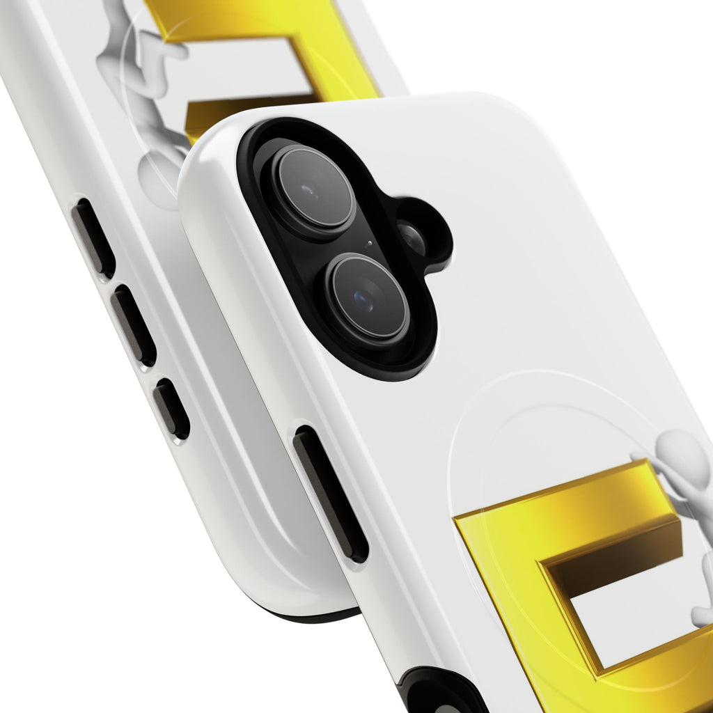 3D Gold Letter F Climber Phone Case | Magnetic Tough Case
