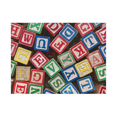 Couverture enfant à motifs alphabet | Plaid ABC pour chambre d'enfant