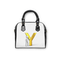 Gold Letter Y with Mascot Shoulder Handbag | Monogram Initial Purse