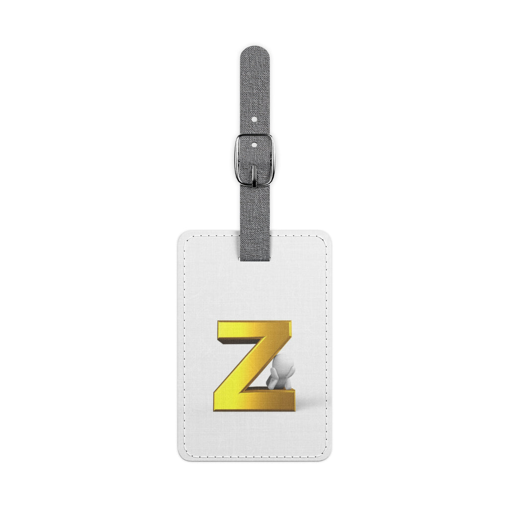 Gold 3D Letter Z Luggage Tag