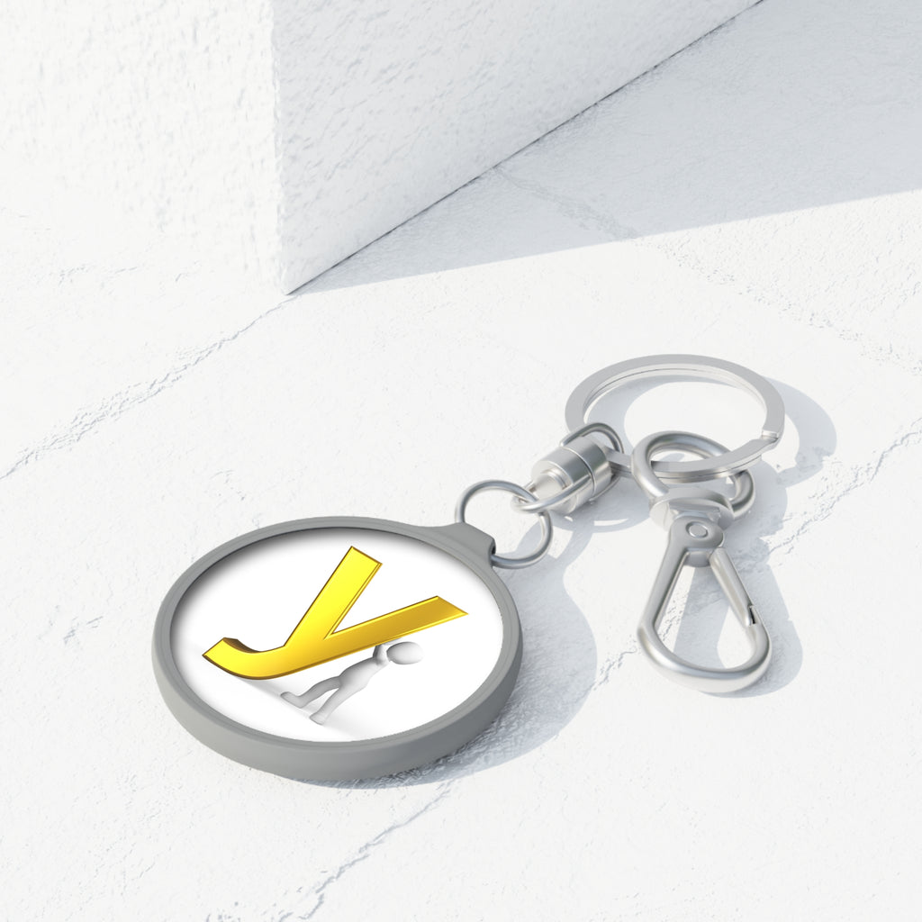 Yellow Letter Y Monogram Keyring