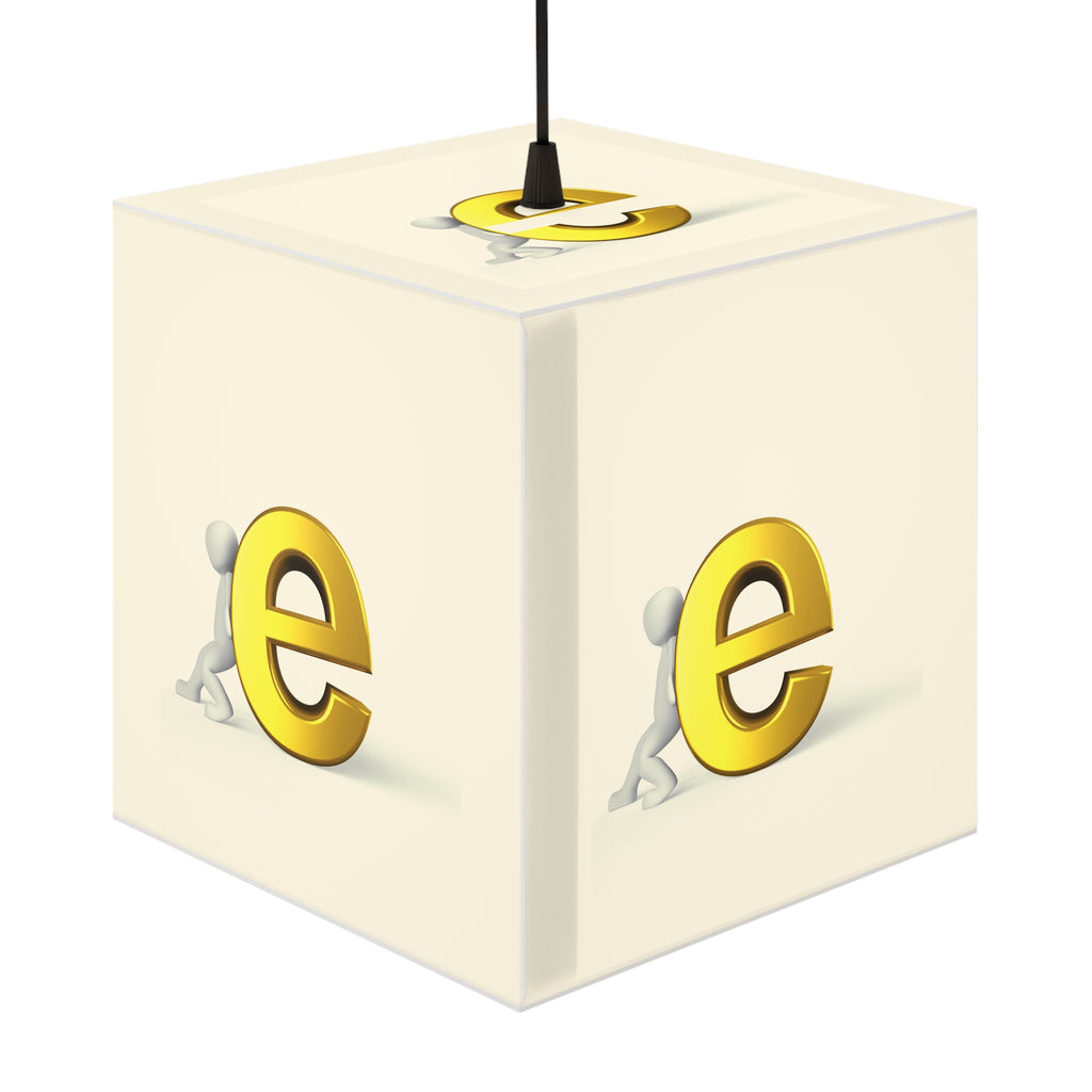 Gold Letter E Cube Lamp, Light Cube Lamp | Alphabet Nursery Nightlight