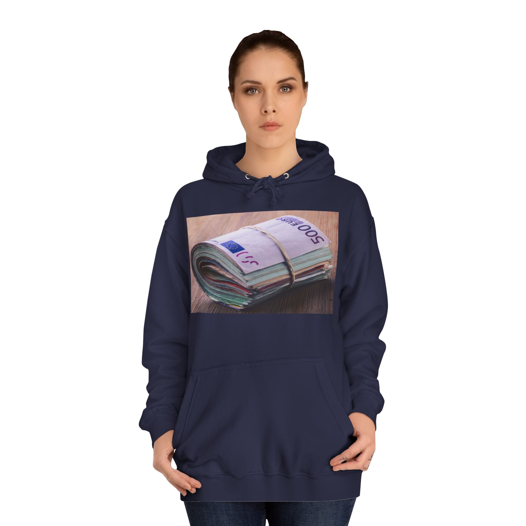 Rolled Currency Stack Hoodie | Money Print, Cash Bundle