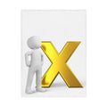 Gold Letter X with 3D Figure Toddler Blanket | Initial Alphabet Blanket