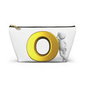 Gold Letter O Accessory Pouch | T-Bottom Cosmetic Bag