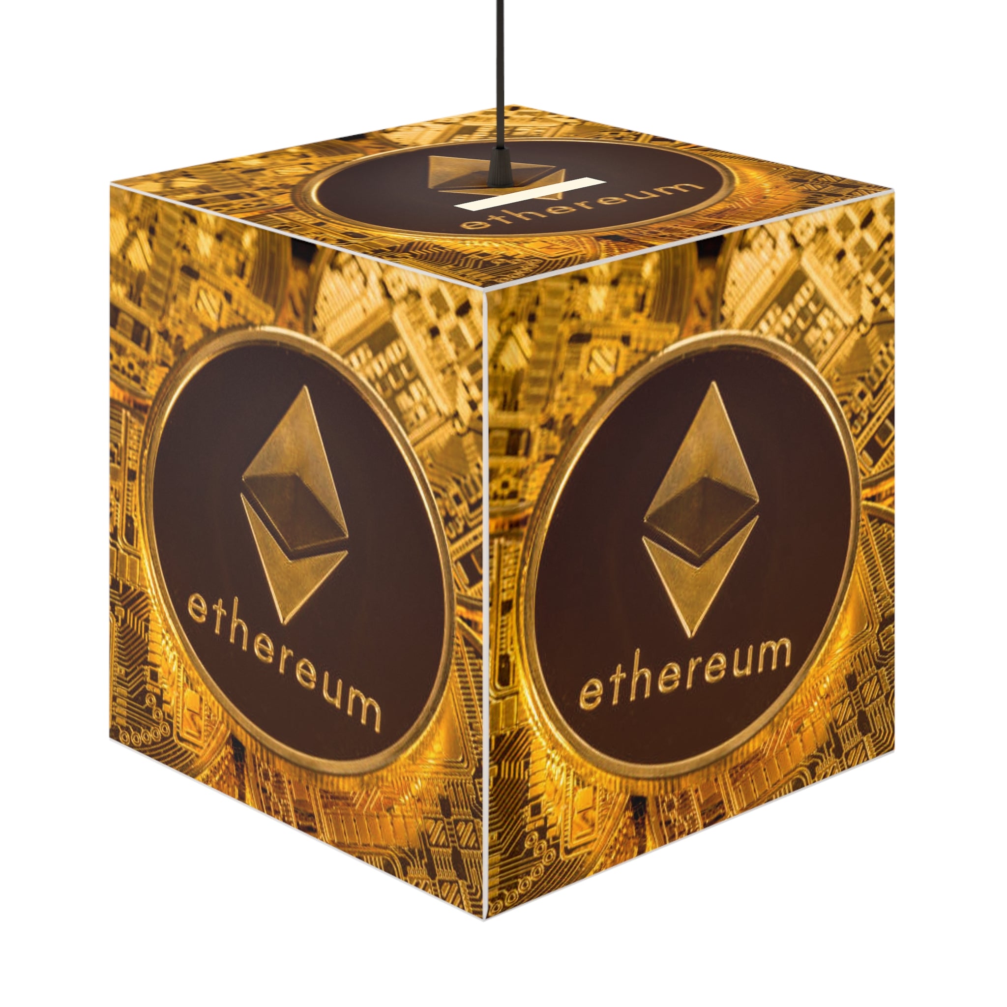 Lampe Cube Lumineux Ethereum | Décoration Crypto, Œuvre d'art Blockchain