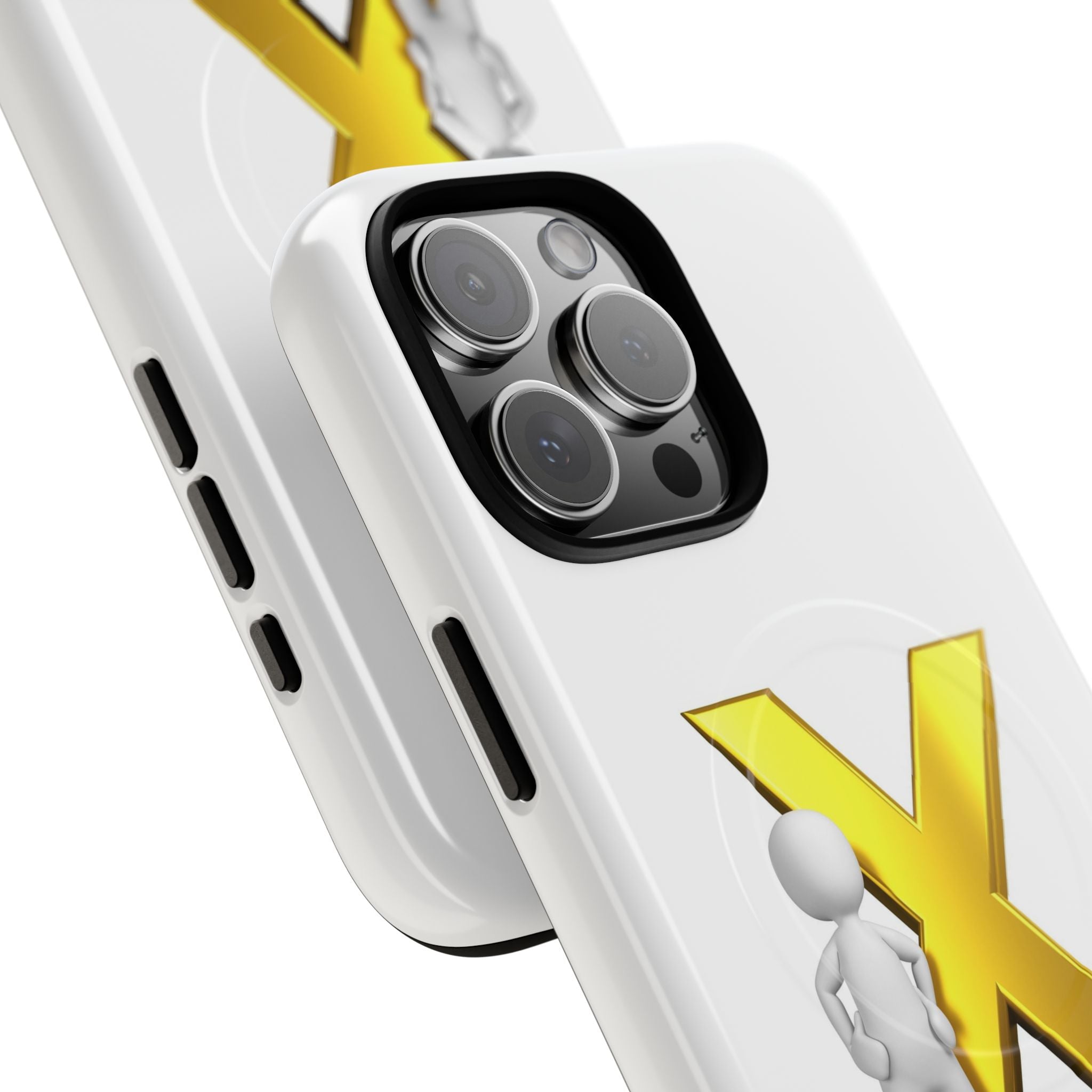3D Figure with Gold X phone case | Magnetic Tough Case