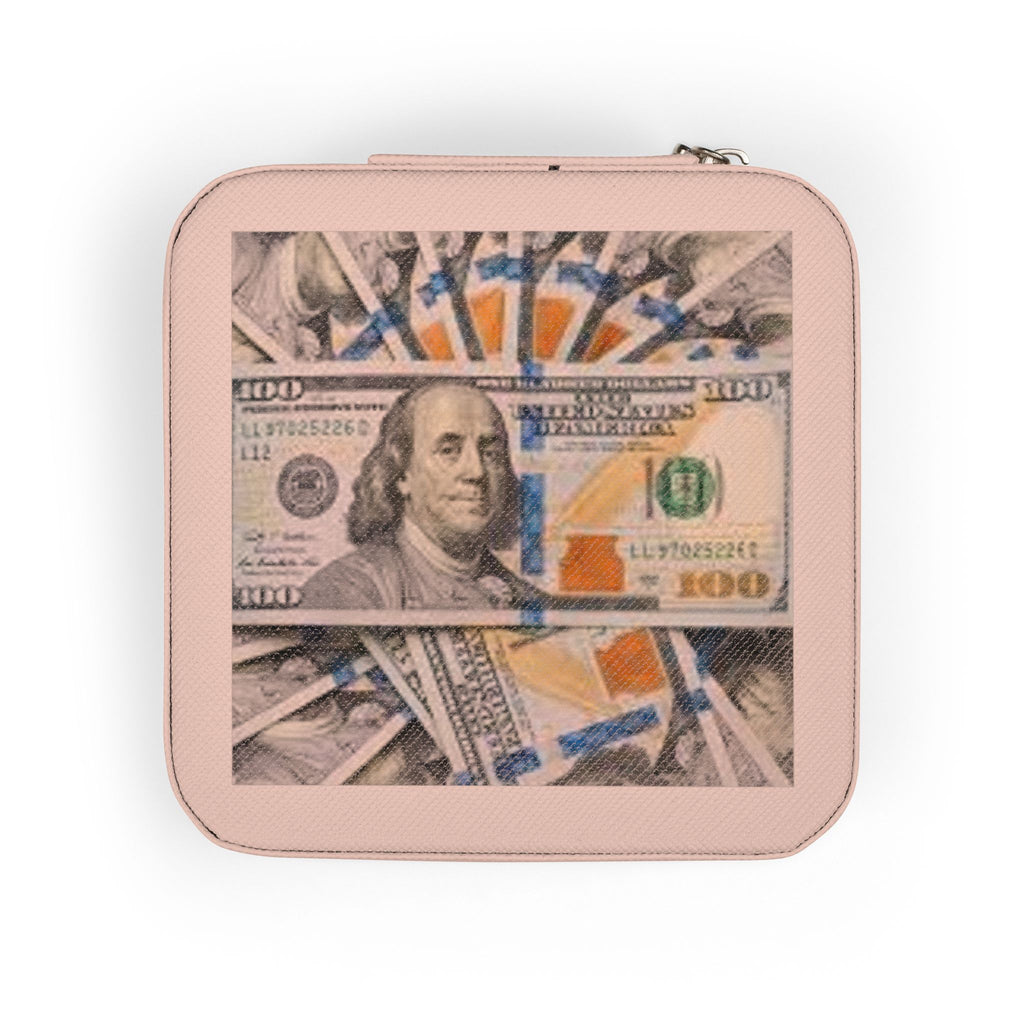 Hundred Dollar Bill Jewelry Travel Case | Compact Velvet Ring Earring Organizer