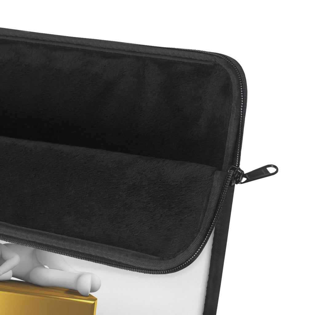 Gold Letter E Monogram Laptop Sleeve | 3D Initial Design