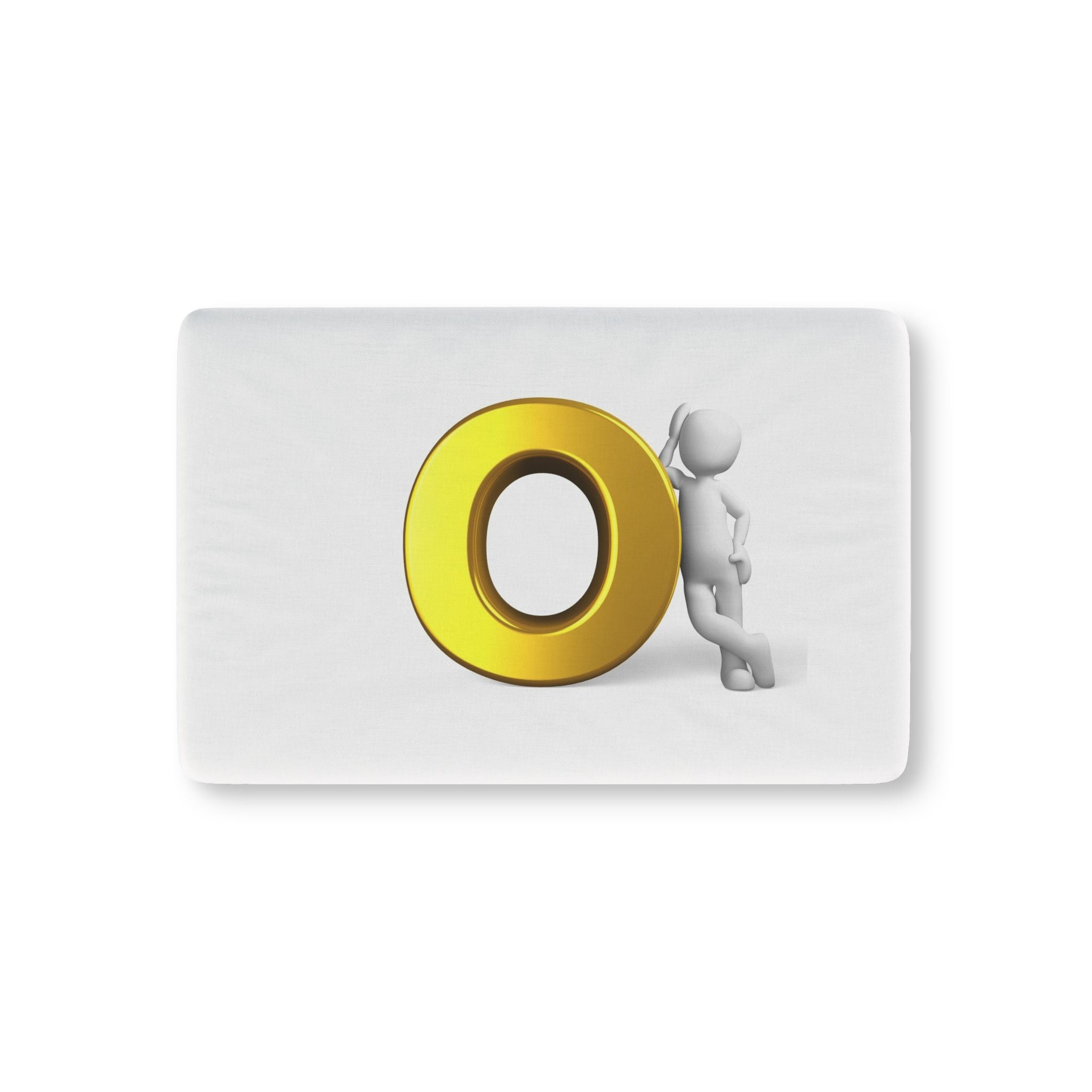 Gold Letter O with 3D Figure Baby Fitted Crib Sheet | Nursery Monogram