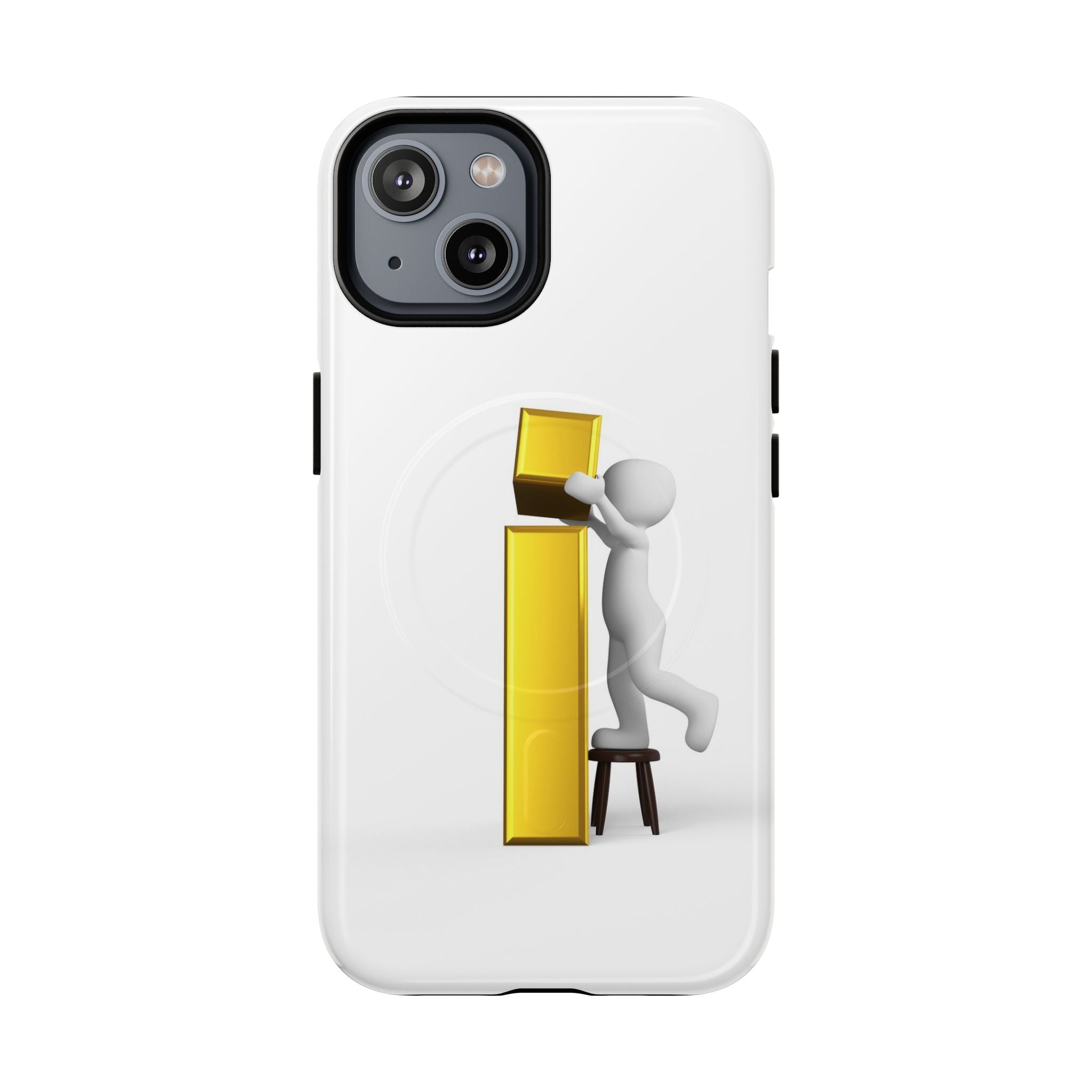 3D Character Gold Letter i phone case | Tough Magnetic Case