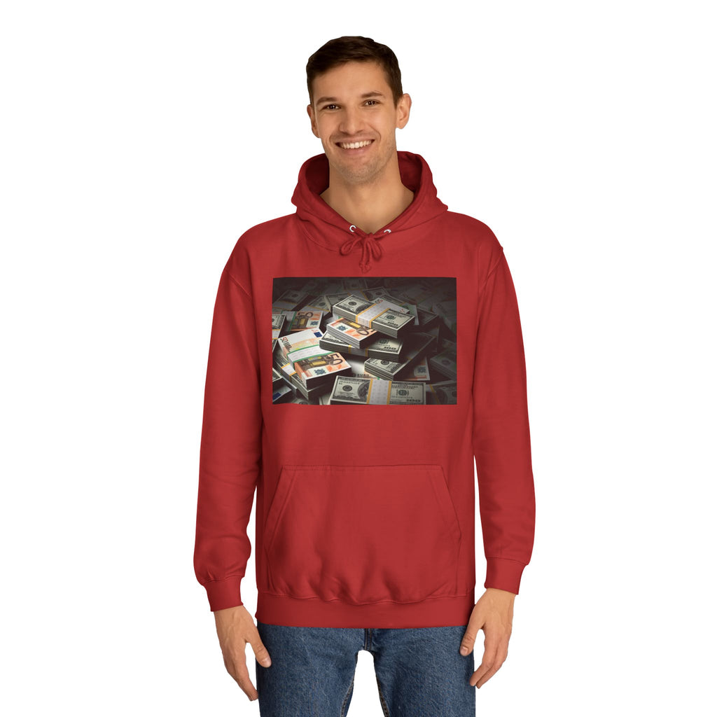 Stacked Cash Money Hoodie | Vintage Banknote Print, Stacks of Dollars