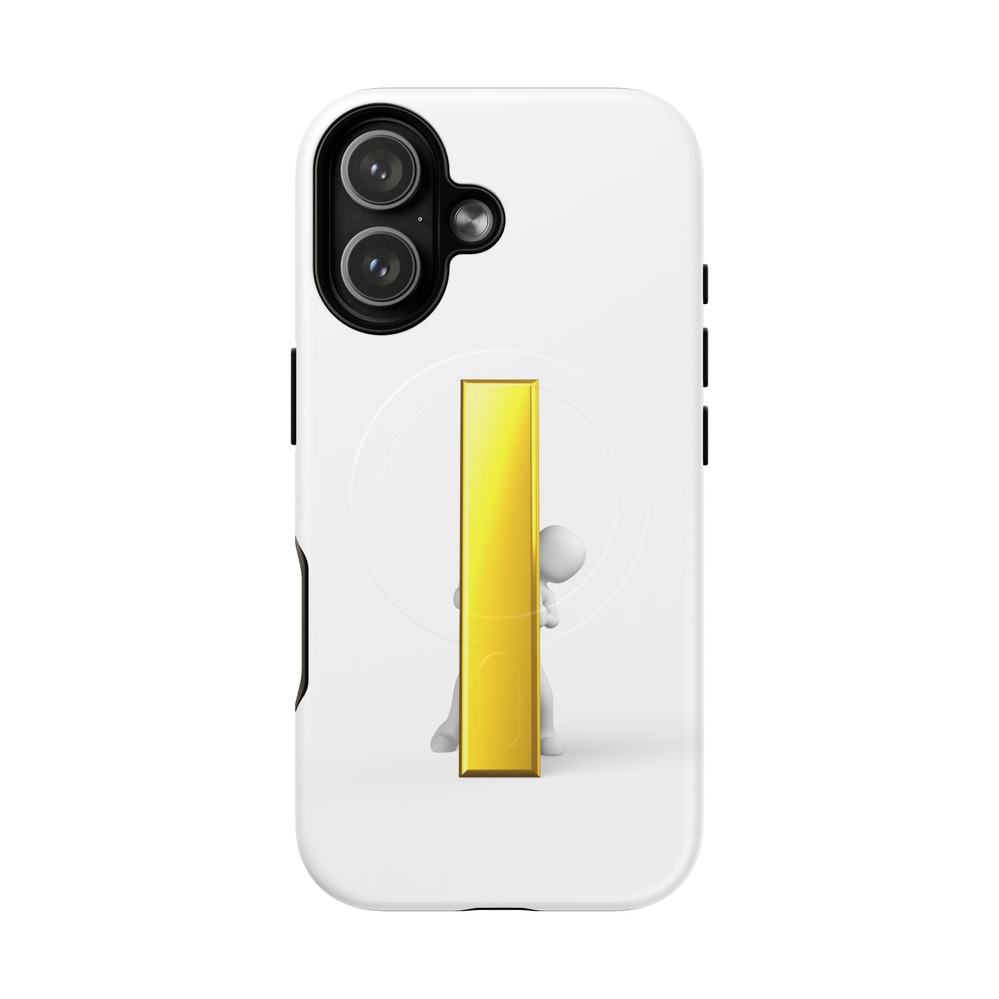 Yellow Gold Letter i 3D Figure phone case | Tough Magnetic Case