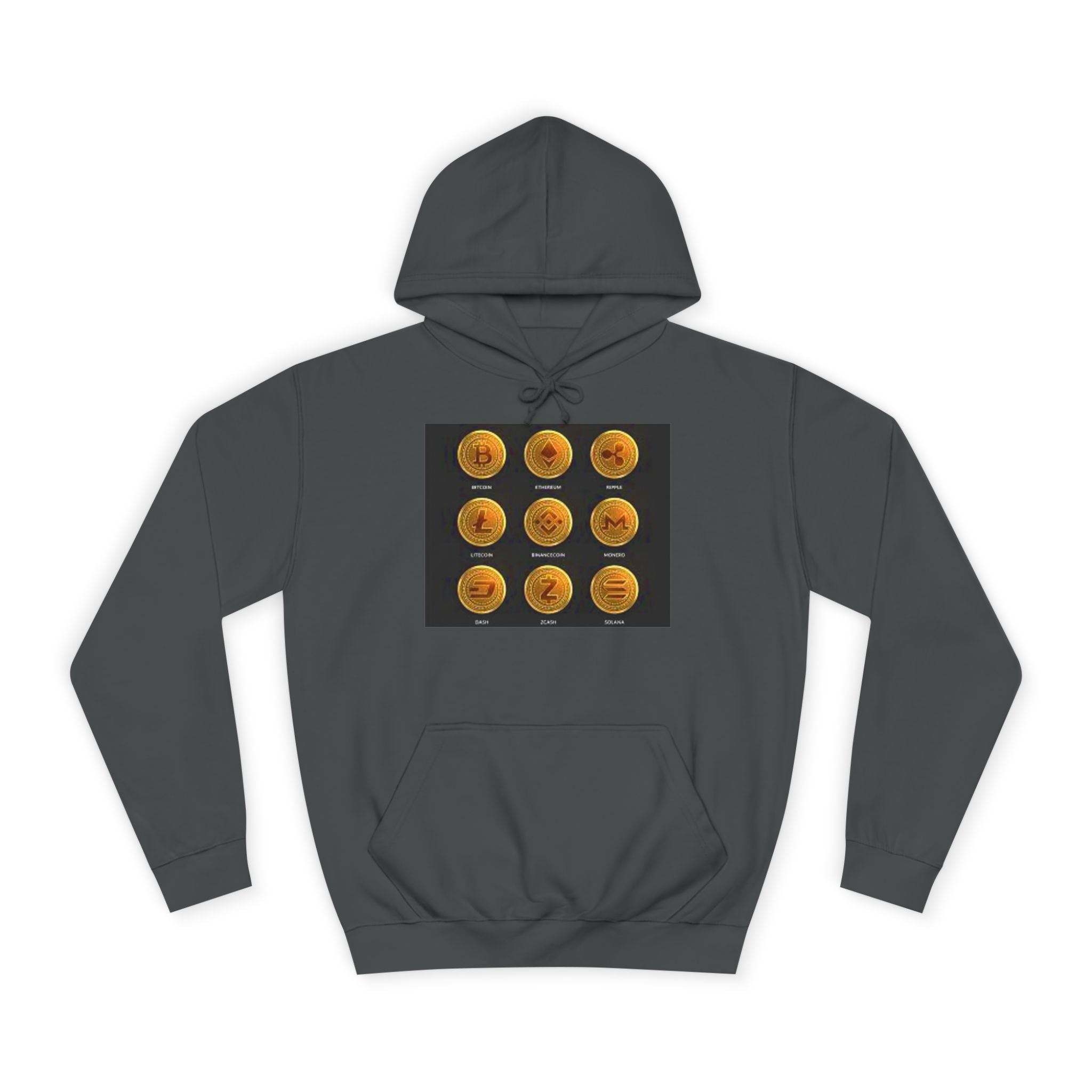 Sweat à capuche icônes de crypto-monnaies | Bitcoin Ethereum Litecoin Ripple Doge Zcash Monero