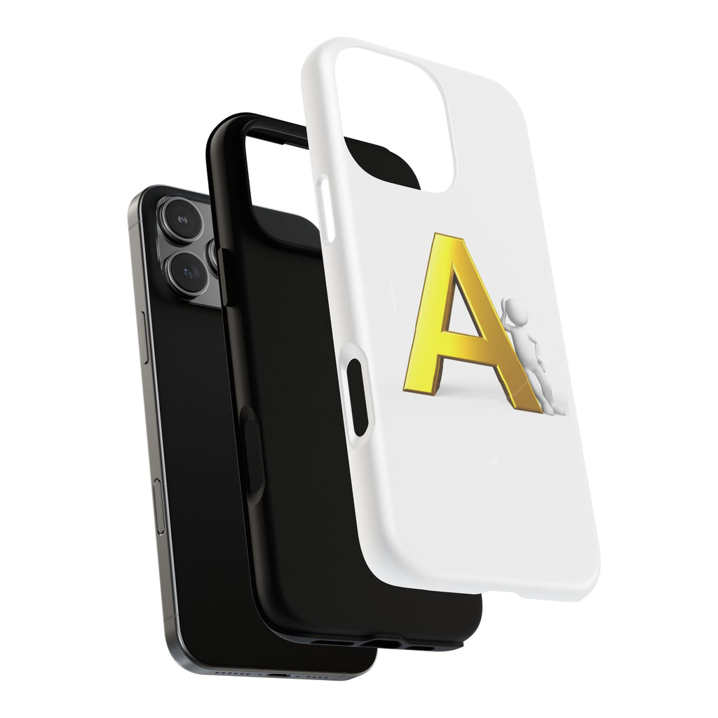 Gold Letter A Phone Case | Tough Magnetic Case, Initial Monogram