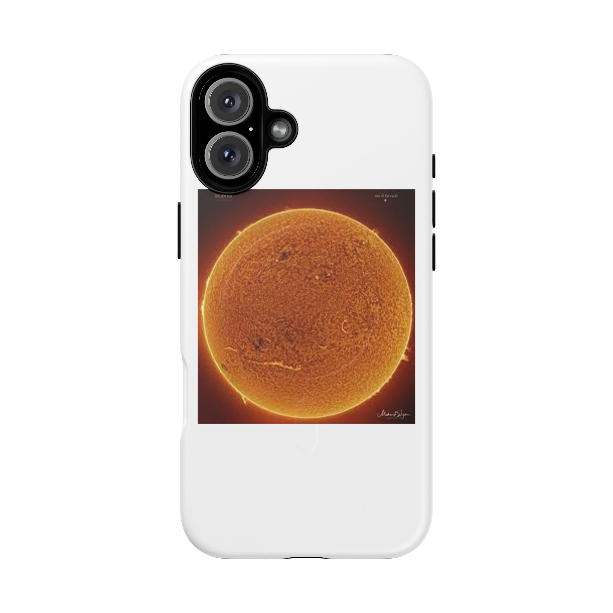 Coque de téléphone illustrée Disque Solaire | Coque magnétique résistante