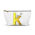 Gold Letter K with Figure Accessory Pouch
