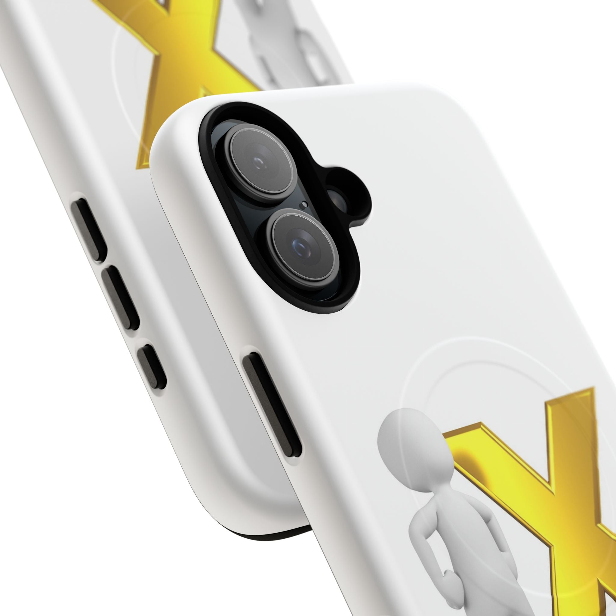 Gold X with 3D Figure iPhone Case | Tough Magnetic Case