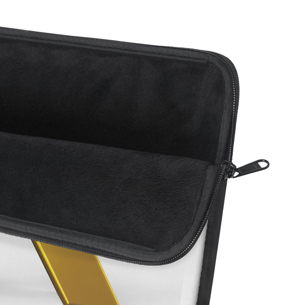 Gold Letter R with 3D Figure Laptop Sleeve | Monogram Initial R
