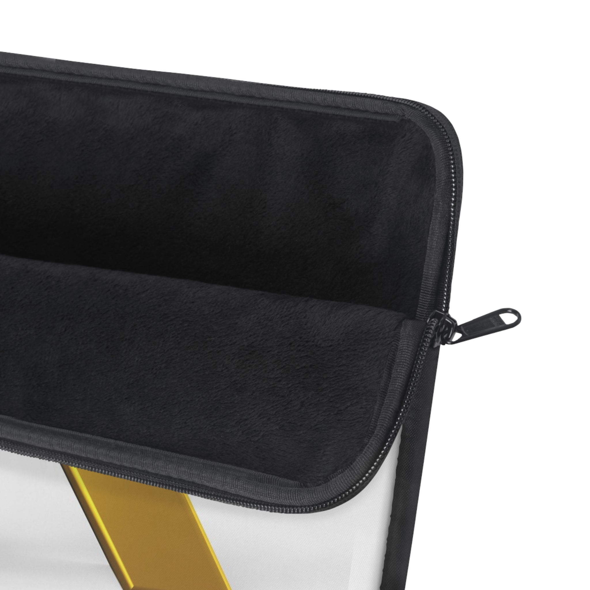Gold Letter R with 3D Figure Laptop Sleeve | Monogram Initial R