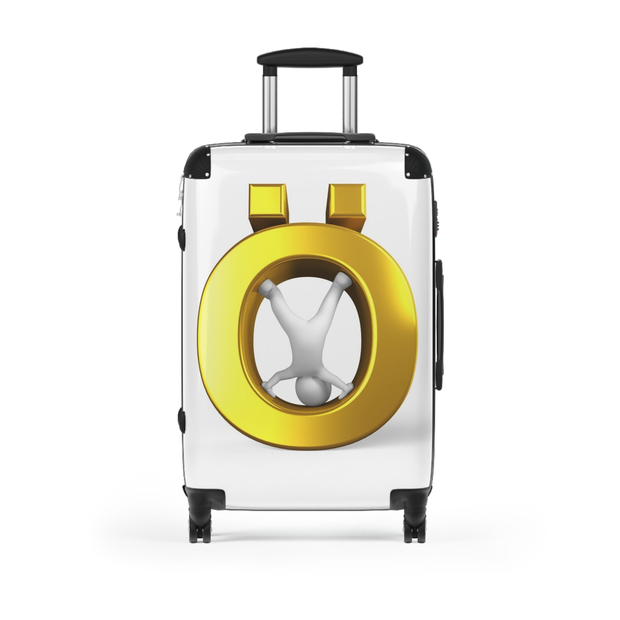 Gold Letter Ö Suitcase | Initial Luggage