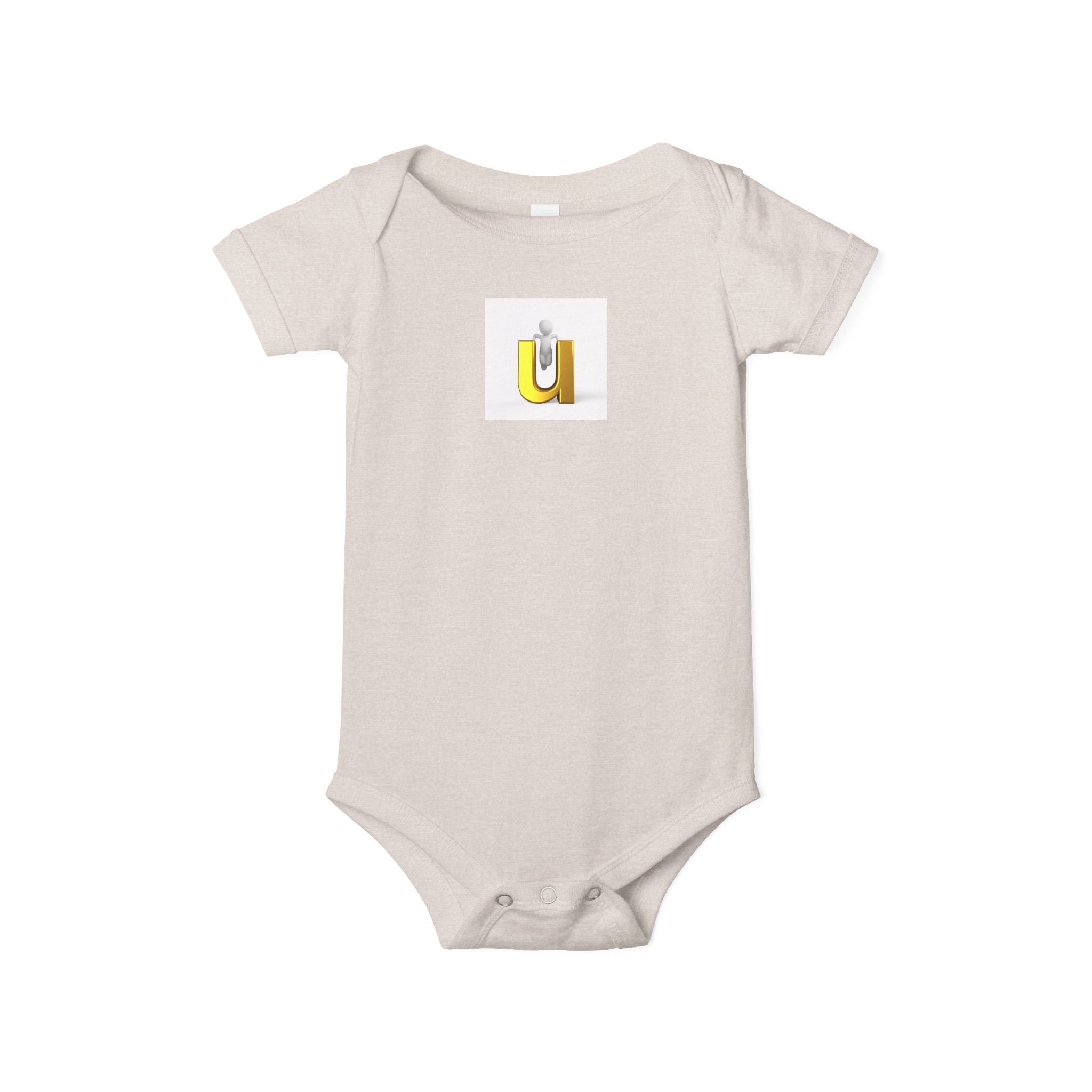 Body pour bébé avec monogramme soleil lettre U | Grenouillère