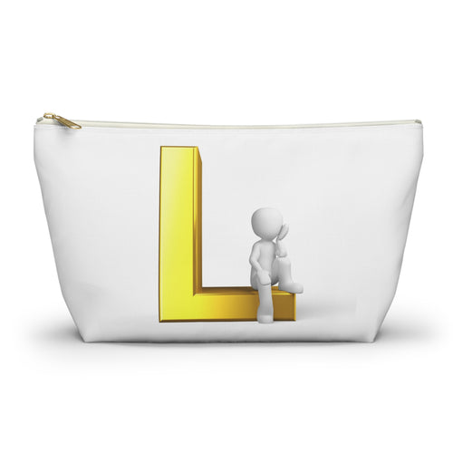 Trousse de rangement Lettre L 3D avec figurine assise