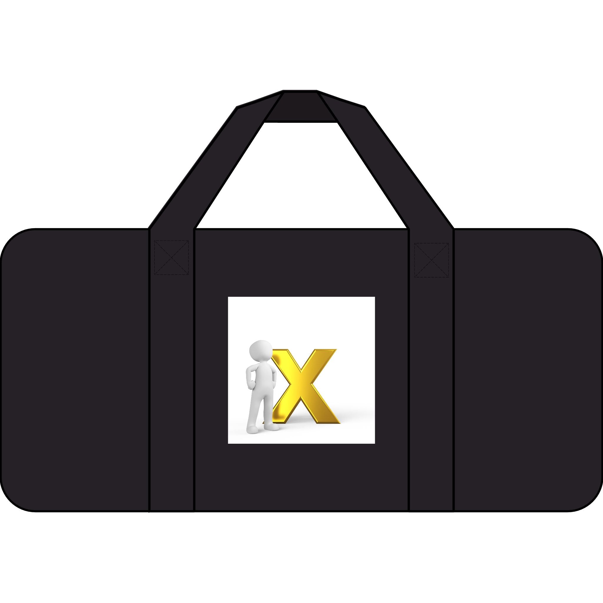 Yellow X Logo Tripper Duffel Bag | Checker Strap, Black Camo