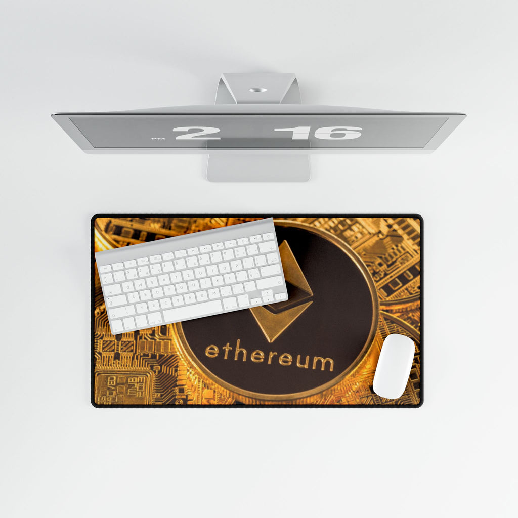 Ethereum Crypto Coin Desk Mat | Gaming Mouse Pad Desk Mats